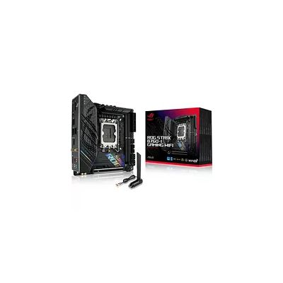 ASUS ROG Strix B760-I Gaming WiFi – Carte mère Intel B760 LGA 1700 Mini ITX (DDR5, 8 + 1 DrMOS, PCIe 5.0, 2 x PCIe 4.0 M.2, WiFi 6E, 2.5G Ethernet, USB 3.2 Gen 2x2 Type-C, Aura Sync RGB)