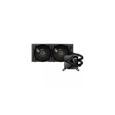 MSI MAG CORELIQUID P240 AIO CPU Liquid Cooler - Discreet Piano Black, Integrated Radiator Pump, Split-Flow Water Cooling, Evaporation-Proof Tubing, Easy to Install - AMD & Intel Compatible