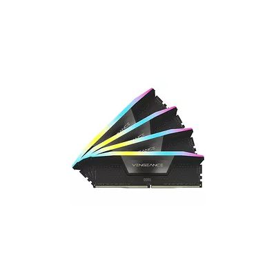 image CORSAIR VENGEANCE RGB DDR5 RAM 64Go (4x16Go) 5600MHz CL36 Intel XMP Compatible iCUE Mémoire d'Ordinateur - Noir (CMH64GX5M4B5600C36)
