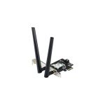 image produit ASUS PCE-AXE5400 – Adaptateur WiFi 6E PCI-E (2 antennes externes, bande 6GHz, 160MHz, Bluetooth 5.2, sécurité réseau WPA3, OFDMA et MU-MIMO - livrable en France