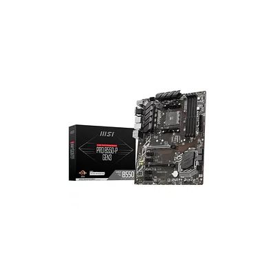 image MSI Pro B550-P GEN3 Carte mère ATX, AM4 - AMD Ryzen 5000 prête - DDR4 Boost 4400+MHz/OC, PCIe 3.0x16, 1 x M.2 Gen3, 1G LAN, Noir