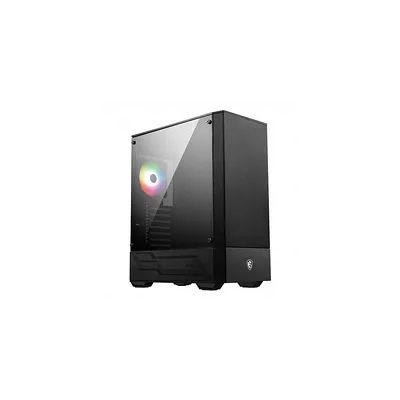 MSI MAG Forge 110R Boitier PC Gaming ATX, Micro-ATX et Mini-ITX | Moyen-tour, 1 ventilateur 120mm ARGB, panneau latéral en verre trempé, USB Type-A 5 Gb/s