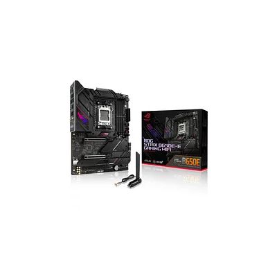 ASUS ROG STRIX B650E-E GAMING – Carte mère AMD Ryzen AM5 ATX (16+2 phases d'alimentation, DDR5, 4 x M.2, PCIe 5.0, WiFi 6E, 2.5G LAN, USB 3.2 Gen 2x2 Type-C rear I/O port, Aura Sync RGB)