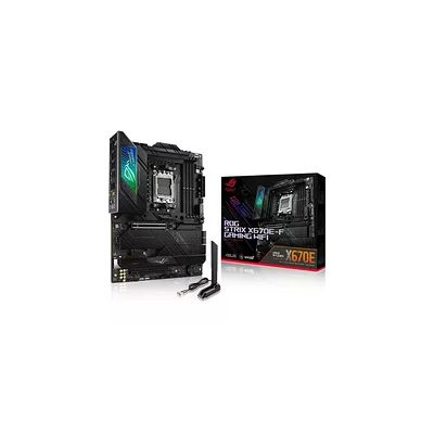 image ASUS ROG STRIX X670E-F – Carte mère gaming AMD Ryzen AM5 ATX (PCIe 5.0, DDR5, 16+2 phases d'alimentation, 4 x M.2 avec radiateurs, USB 3.2 Gen 2x2, WiFi 6E, AI Cooling II, Aura Sync RGB)