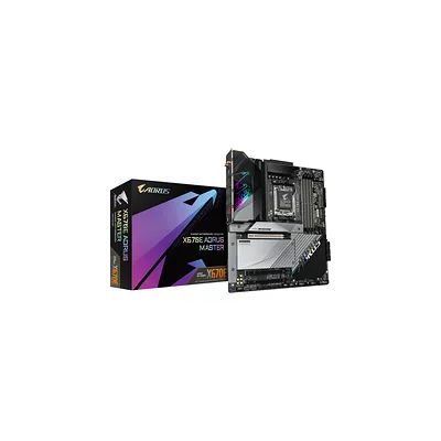 GIGABYTE X670E AORUS Master Carte mère - Compatible avec AMD Ryzen 9000 Series CPUs, 16+2+2 Phases Digital VRM, up to 8000MHz DDR5 (OC), 2xPCIe 5.0 + 2xPCIe 4.0 M.2, Wi-FI 6E, 2.5GbE LAN