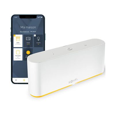 image Somfy 1870595 - Tahoma Switch | Commande Intelligente pour centraliser et connecter Votre logement | Compatible IO, RTS & Zigbee 3.0 | Contrôle à la Voix avec l'Assistant Google, Amazon Alexa HomeKit