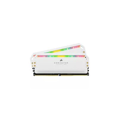 image Corsair Dominator Platinum RGB 16 Go (2x8 Go) DDR4 3200 (PC4-25600) C16 1.35V Mémoire de Bureau - Blanc