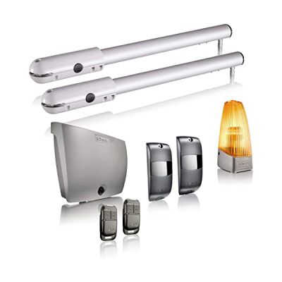 Somfy 1240370 - Motorisation SGS Essential RTS pour Portail Battant - Livrée avec 2 Télécommandes Keypop, Feu Orange, et Photocellules - Compatible app TaHoma