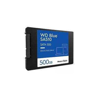 WD Blue SA510 500 Go SATA 2.5" Disque SSD interne, Vitesee de lecture jusqu'à 560 Mo/s, 2.5" SATA SSD, Comprend Acronis True Image pour WD, Clonage de disque et migration.