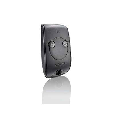 Somfy 1841026 - Télécommande Keytis RTS 2 canaux | Pour contrôler 2 moteurs RTS de portails et portes de garage, Noir