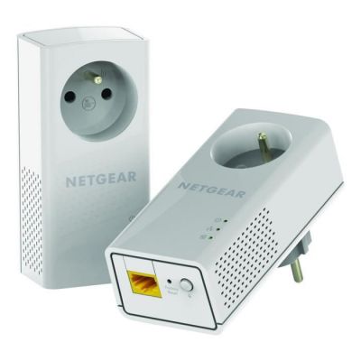 image NETGEAR PLP1200-100FRS Pack de 2 CPL Gigabit (1200Mbps) avec Prise filtrée - Compatible avec les anciens modèles et toutes les box internet