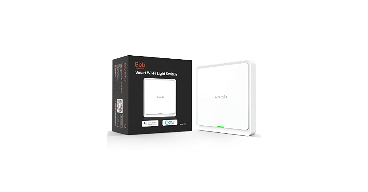 Interrupteur D'éclairage Domestique Intelligent WiFi, Bouton Poussoir Smart Life Tuya Telecommande Fonctionne Avec Alexa Home Pour La Commande De La Voix
