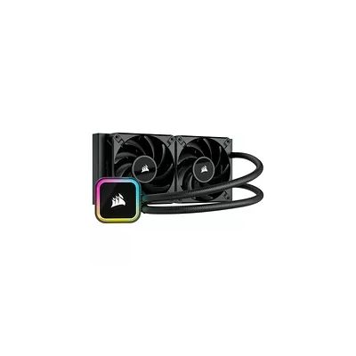 image Corsair iCUE H100i RGB ELITE Refroidisseur Liquide pour Processeur (16 Voyants LED RGB, Ventilateurs AF ELITE FDB de 120 mm, Radiateur de 240 mm, Sockets LGA 1700, 1200, 115X, 2066 et AM4) Noir