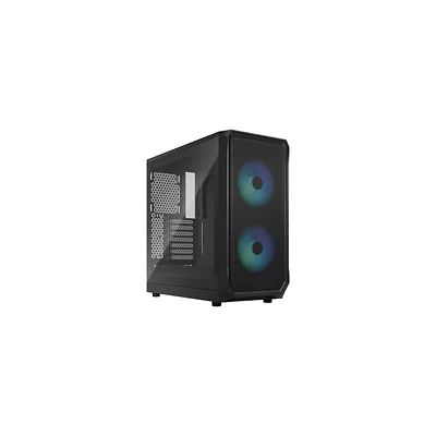image Fractal Design Focus 2 RGB Black - Tempered Glass Clear Tint - Mesh Front – Two 140 mm RGB Aspect Fans Included - ATX Gaming Case