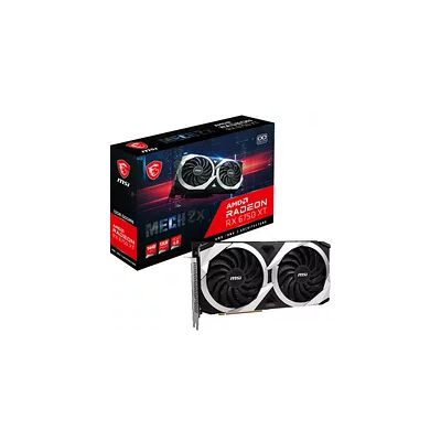 image msi Radeon RX 6750 XT Mech 2X 12G OC Carte Graphique Gaming - 12GB GDDR6, 2618 MHz, PCI Express 4, 192-bit, 3X DP v 1.4a, HDMI 2.1 (Supporte 4K & 8K)