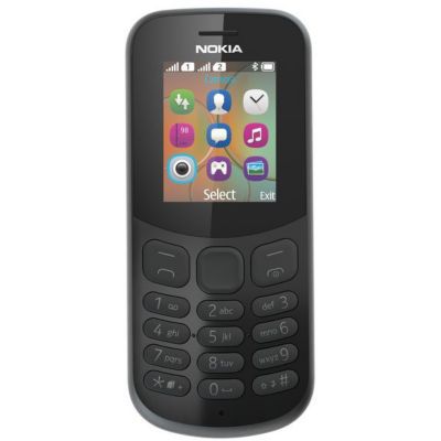 image Nokia 130 - Téléphone portable débloqué GSM (Ecran 1,8 pouces, ROM 32Go, Double SIM Appareil photo 1MP) Noir