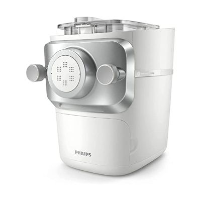 Philips Machine à pâtes 7000 ProExtrude, 6 formes, pesée auto, Blanc | Pasta maker avec pesée automatique, 6 portions, Pâtes en moins de 10 minutes, Nettoyage facile, App. HomeID (HR2660/00)