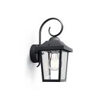 image produit Lanterne murale vintage Philips myGarden Buzzard, pour l'extérieur, la maison et l'éclairage de jardin, noir, nécessite 1 ampoule E27 de 60 W. - livrable en France