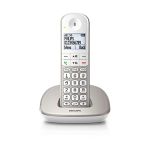 image produit Philips XL490 Téléphone Fixe sans Fil - Téléphone Fixe Compatible avec Les Appareils Auditifs - DECT avec Grand Écran Rétroéclairé et Amplification Son - Blanc