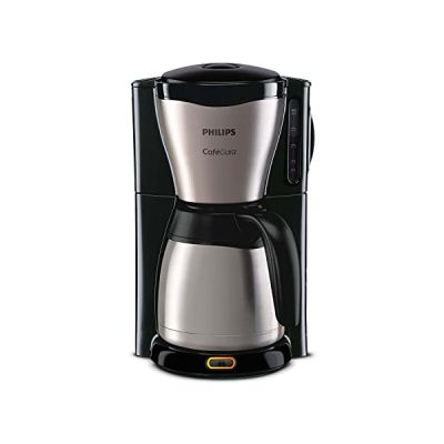 image Philips Machine à Café Filtre - Verseuse Isotherme 1.2 L, Jusqu'à 15 Tasses, Goût de Café Riche, Arrêt Automatique Direct, En Inox, Argent/Noir (HD7546/20)