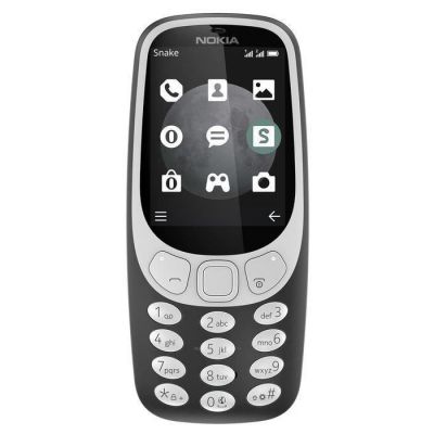 image Nokia 3310 - Téléphone portable débloqué 3G (Ecran 2,4 pouces, ROM 32Go, Double SIM Appareil photo 2MP) Charbon
