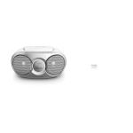 image produit Philips Audio Az215S - Lecteur CD Portable (Facile Ã€ Utiliser pour Enfants - Radio FM - Entrée Auxdio) Argent