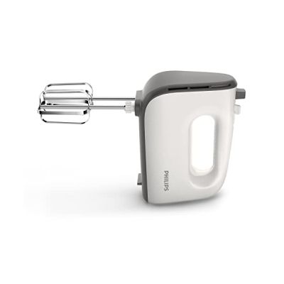 image Philips Batteur - 450W, 5 Vitesses + Turbo, Fouet Double Cône, Outil de Pétrissage, Gris (HR3741/00)