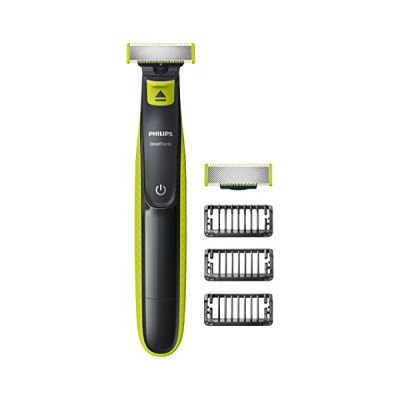 image Rasoir-tondeuse hybride Philips OneBlade - Avec 1 lame supplémentaire Amazon Exclusive - Prise pour salle de bain à 2 broches (type Royaume-Uni)