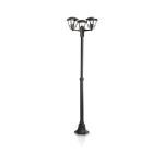 image produit Philips Lampadaire Exterieur LED, Noir, 3 sources lumineuses, Philips Creek pour éclairage de votre maison, jardin et terrasse (nécessite trois ampoules E27 60 Watts, non fournies) - livrable en France