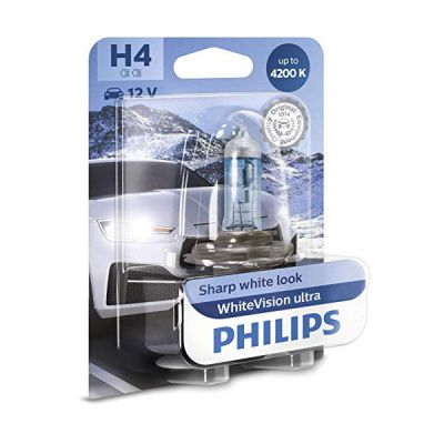 image Philips WhiteVision ultra H4 lampe pour éclairage avant, 4.200K, blister de 1