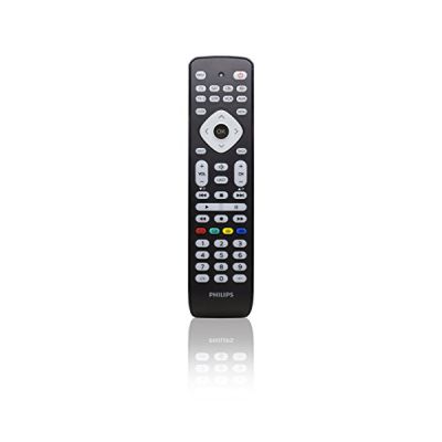 image Philips SRP2018/10 Télécommande Universelle 8 en 1 Compatible 800 Marques, 10m de Portée, Noir