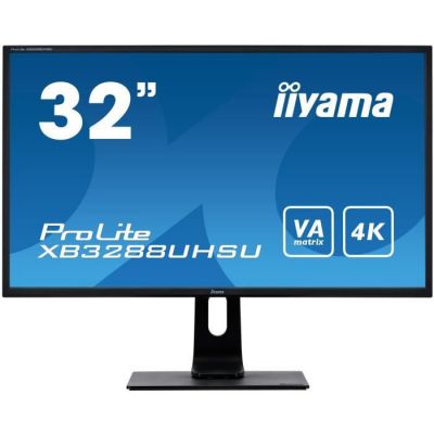 image iiyama ProLite XB3288UHSU-B1 Écran LED 31,5" VA 4K UHD 2xDP/2xHDMI Hub USB Pied réglable en hauteur Multimédia Noir