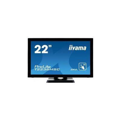 image iiyama Prolite T2236MSC-B2 Moniteur tactile Multi-Touch P-Cap 21,5" LED Full HD VGA/DVI/HDMI Multimédia Traitement Noir