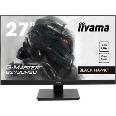 image Iiyama GMaster Black Hawk G2730HSUB1 Moniteur Gaming 27" Ful HD 1 ms Freesync 75 Hz VGA/DP/HDMI Hub USB Multimédia Châssis Slim Noir
