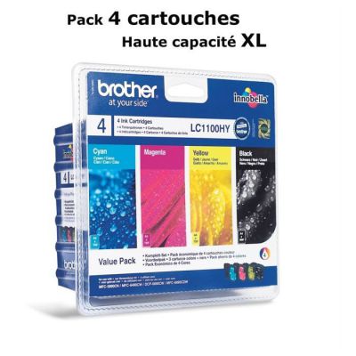 image Brother LC1100HY | Cartouche d'encre originale | Noir, Jaune, Cyan, Magenta