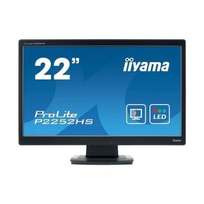 image Iiyama Prolite P2252HS-B1 Ecran LED 21,5" avec Dalle de Protection LED Full HD 2 ms VGA/DVI/HDMI Multimedia Noir