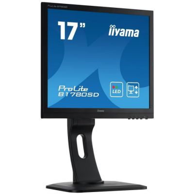 image iiyama Prolite B1780SD-1 - Écran LED - 17" - 1280 x 1024 - TN - 250 CD/m² - 1000:1-5 ms - DVI-D, VGA - Haut-parleurs - Noir