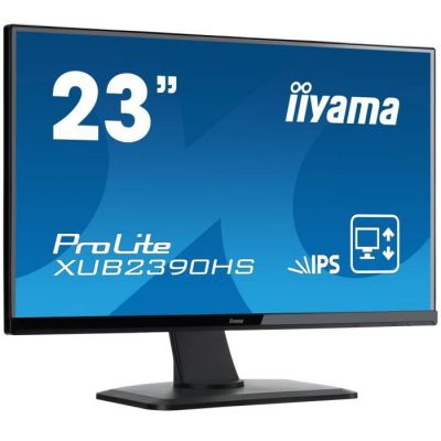 image iiyama ProLite XUB2390HS-B1 IPS Écran LED Full HD VGA/DVI/HDMI Pied réglable en hauteur Multimédia Châssis Slim Noir