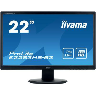 image Iiyama Prolite E2283HS-B3 Ecran LED 21,5" TN LED Full HD 5 ms VGA/DP/HDMI Multimedia Noir