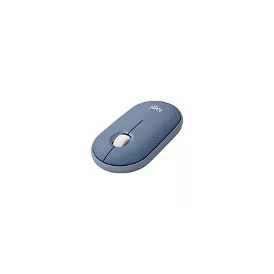 Logitech Pebble Souris sans fil avec Bluetooth ou Récepteur 2.4 GHz, Souris d’ordinateurSilencieuse, ultra-fine avec clicks silencieux pour Laptop, Notebook, iPad, PC et Mac - Myrtille