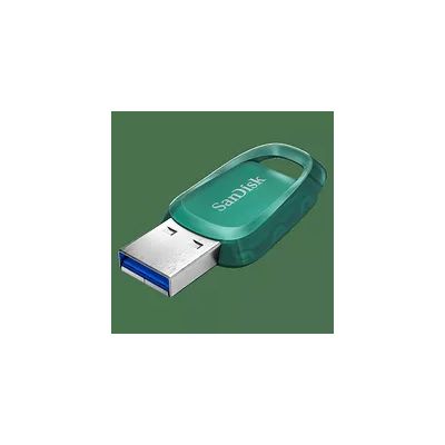 SanDisk Ultra Eco 64 Go Flash Drive, Clé USB 3.2, Vitesse de lecture jusqu'à 100 Mo/s Rescue Pro Deluxe Software, Une clé USB fabriquée avec plus de 70 % de plastique recyclé