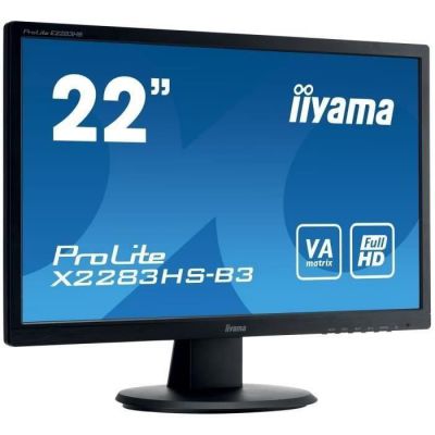 image Iiyama Prolite X2283HS-B3 Ecran LED 21,5" AMVA LED Full HD 4 ms VGA/DP/HDMI Multimedia Noir