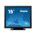image produit Iiyama Prolite T1531SR-B5 Écran LED XGA Single Touch Resisitiv VGA, HDMI, DisplayPort, USB pour Touch, IP54 Noir 38 cm/15"