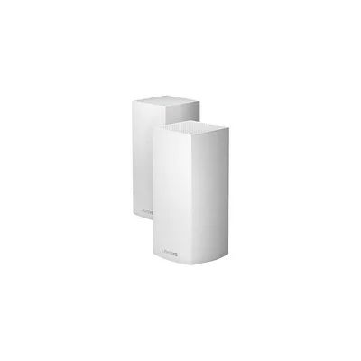 Linksys Système WiFi 6 Mesh triple bande Velop MX8400 (AX4200) (routeur WLAN, jusqu'à 525 m2, pour plus de 80 appareils, pack de 2, blanc)