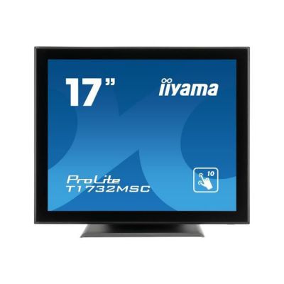 image iiyama Prolite T1732MSC-B5X - Écran LED - 17" (17" visualisable) - écran Tactile - 1280 x 1024 - TN - 250 CD/m² - 1000:1-5 ms - HDMI, VGA, DisplayPort - Haut-parleurs - Noir