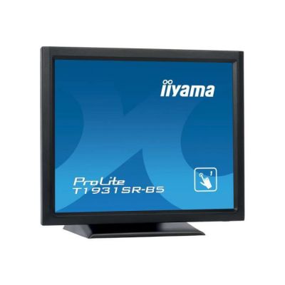 image iiyama Prolite T1931SR-B5 - Écran LED - 19" - écran Tactile - 1280 x 1024 - TN - 250 CD/m² - 1000:1-5 ms - HDMI, VGA, DisplayPort - Haut-parleurs - Noir Mat