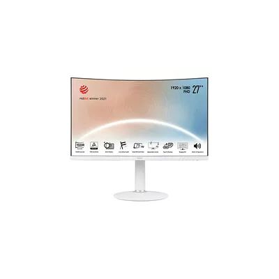MSI Modern MD271CPW 27" FHD Écran Incurvé Bureautique - Dalle VA 1500R 1920x1080, 75Hz, Confort Oculaire, Haut-Parleurs Intégrés, Support Réglable - HDMI 1.4b, USB Type-C