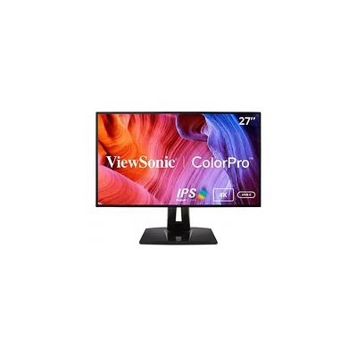 ViewSonic VP2768a-4K Moniteur 27'' 4K UHD 3840x2160 Pixels, 100% sRGB,Compatible HDR, 5ms, 350 nits, HDMI, DisplayPort, USB-C, ajustable en hauteur, pivotable, inclinable