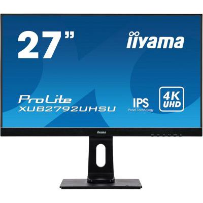 image iiyama ProLite XUB2792UHSU-B1 Écran LED 27" IPS 4K UHD VGA/DP/HDMI Hub USB Pied réglable en hauteur Multimédia Châssis Slim