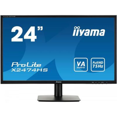 image Iiyama Prolite X2474HS-B2 Ecran LED 23,8" AMVA LED Full HD 4 ms VGA/DP/HDMI Multimedia Noir